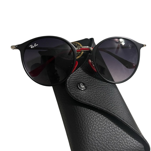 RAY-BAN BLACK SUNGLASSES SCUDERIA FERRARI RB 3802-M F188/8G 52 21 140 3N WOMENS main image 4